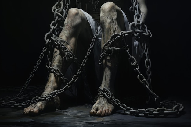 Problema sociale schiavitù umana ostaggi coercizione rapimento criminale aiuto