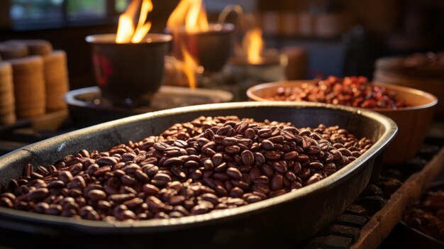 Processamento del caffè arabica di qualità superiore processo tradizionale di macinazione