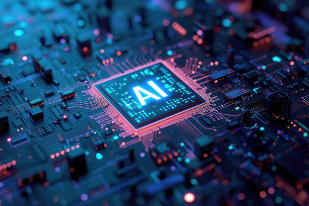 Processore AI Motherboard Clipart Innovazione tecnologica avanzata