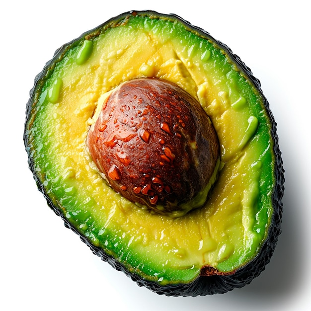 Prodotti biologici di avocado cibo sano isolato sfondo bianco immagine generata dall'AI