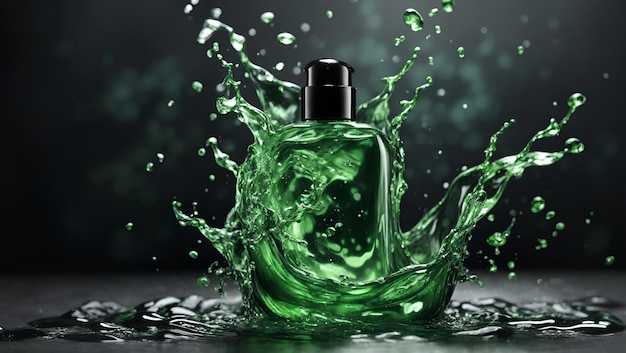 Prodotto che spara splash verde