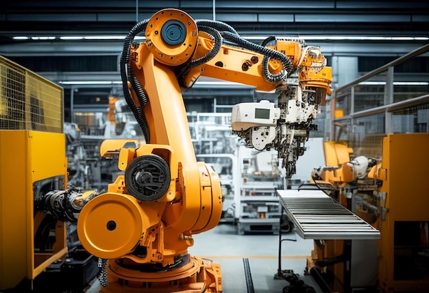 Prodotto di assemblaggio robotizzato nell'industria dell'automazione di fabbrica Creato con la tecnologia di intelligenza artificiale generativa