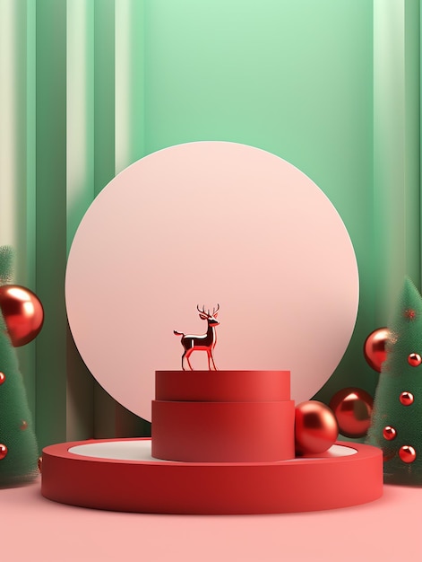 Prodotto di sfondo 3D minimalis podio natale