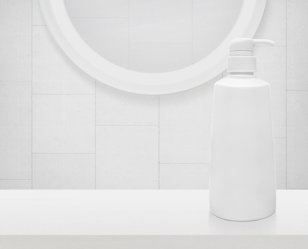 Prodotto per mockup di shampoo per prodotti da bagno