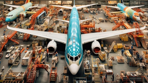 Produzione di aeromobili industriali per l'assemblaggio