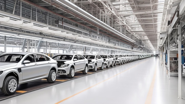 Produzione di automobili in fabbrica