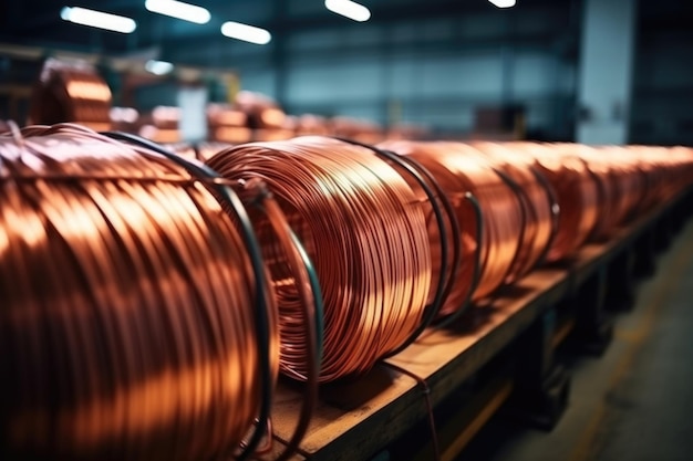 Produzione di fili di rame e bobine di cavi in bronzo in fabbrica