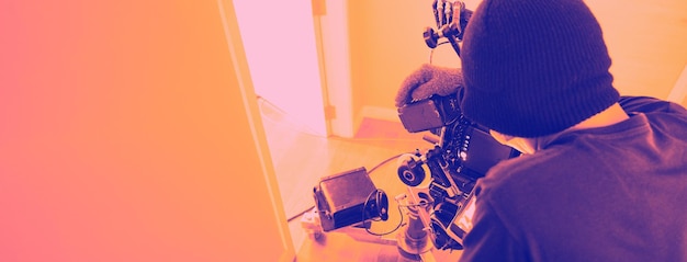 Produzione video e studio allestito per riprese cinematografiche