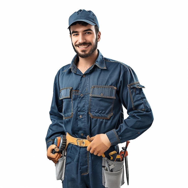 Photo professional plumber electrician mechanic or painter