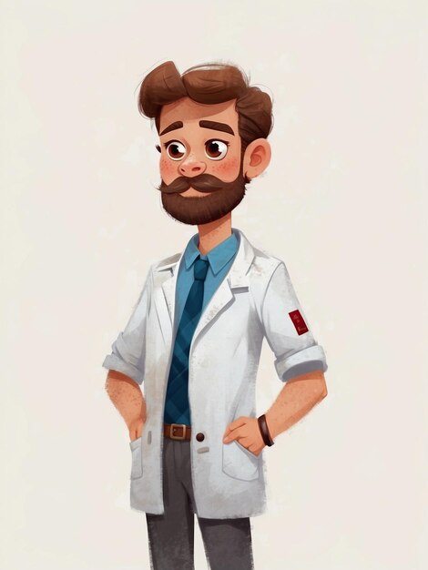 Professionisti di cartoni animati Medici abili e premurosi