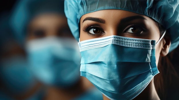 Professionisti medici in uniforme pronti per il servizio