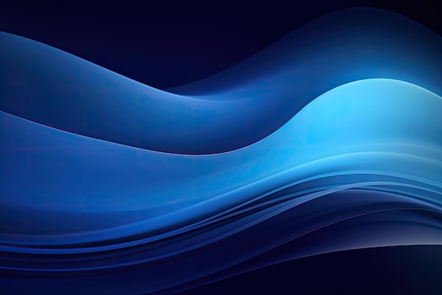 Profondità affascinanti che svelano la foto Blue Abstract Gradient Wave Wallpaper