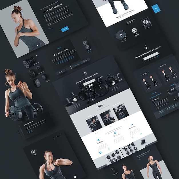 Progettare un layout web sofisticato e professionale per una palestra specializzata
