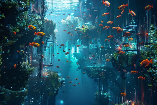 Progettare un paesaggio onirico di un mondo sottomarino surreale