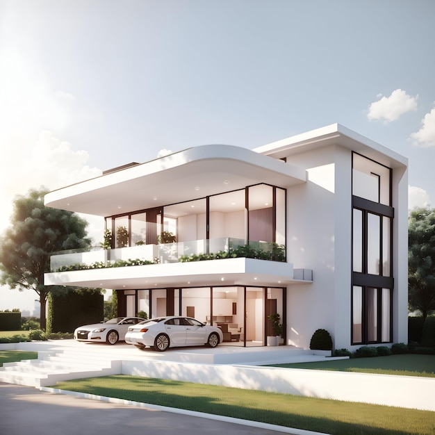 Progettazione 3D della casa di rendering