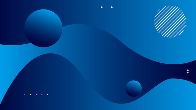 Progettazione d'onda di forme geometriche a gradiente astratto su sfondo di colore ciano e blu
