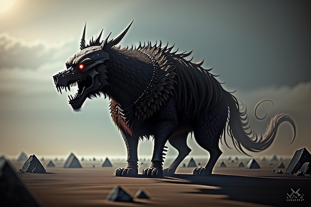 Progettazione del fondo della carta da parati dell'illustrazione del personaggio del gioco della morte del mostro pericoloso del mostro di orrore