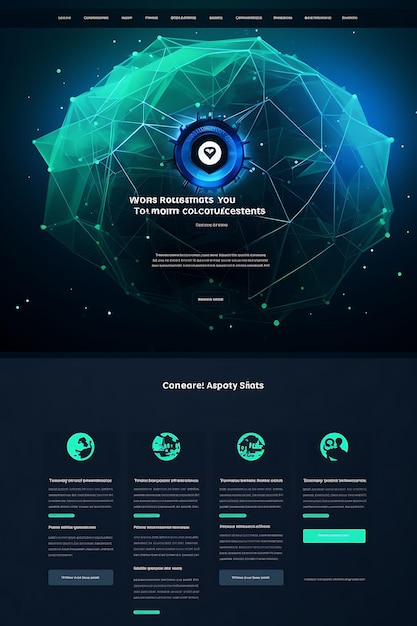 Progettazione del layout del sito web della consulenza sulla sicurezza informatica 2035 Creative Unique Professional Look