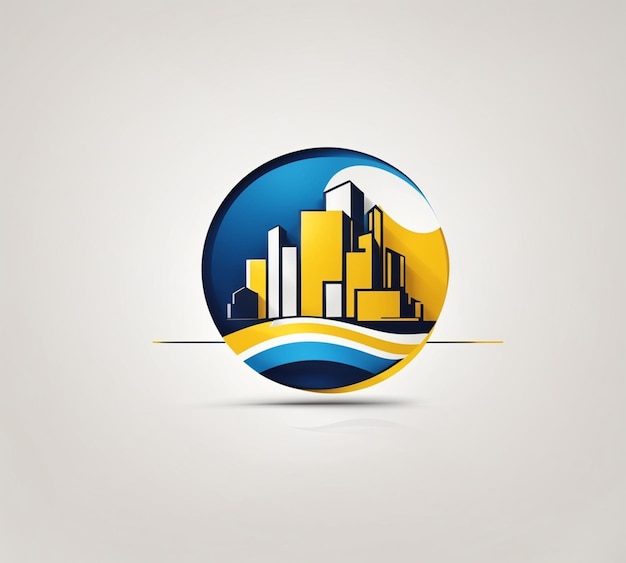 Progettazione del logo di proprietà e costruzioni immobiliari