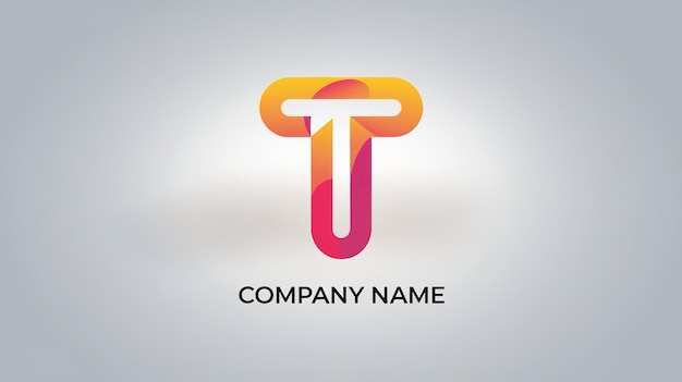 progettazione del logo T colorato