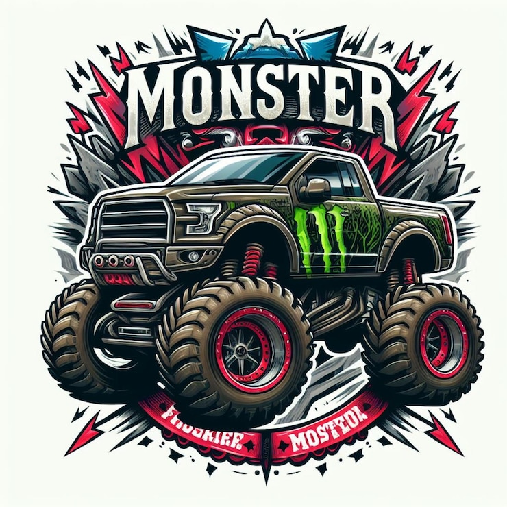 Foto progettazione del monster truck