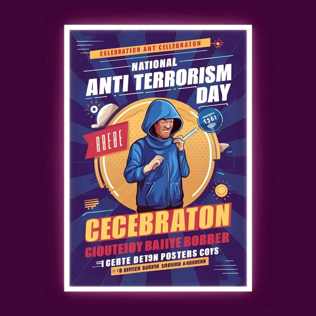 Progettazione del poster della Giornata nazionale contro il terrorismo