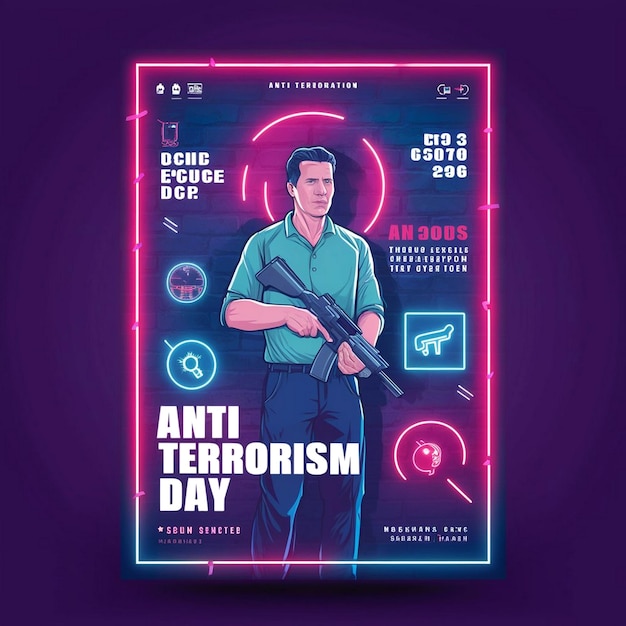 Progettazione del poster della Giornata nazionale contro il terrorismo