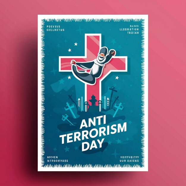 Progettazione del poster della Giornata nazionale contro il terrorismo