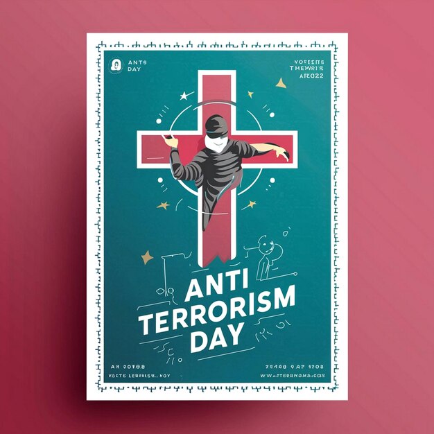 Progettazione del poster della Giornata nazionale contro il terrorismo