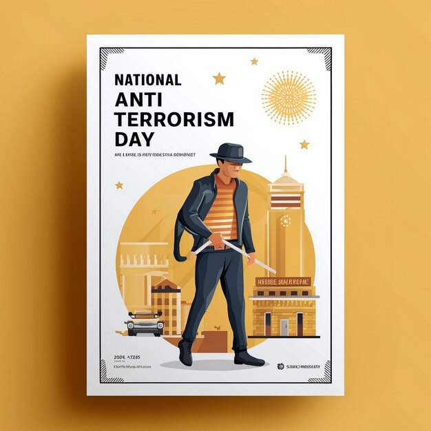 Progettazione del poster della Giornata nazionale contro il terrorismo
