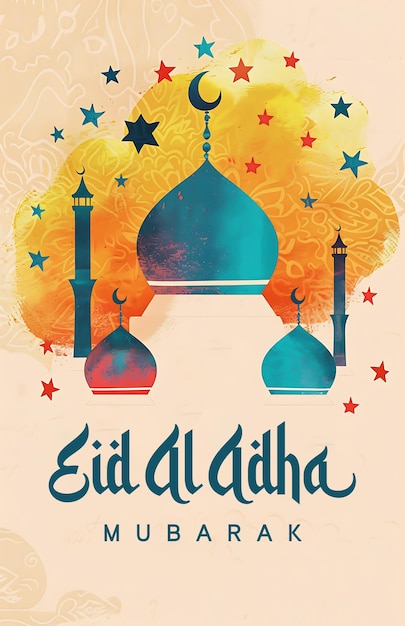 Progettazione del poster di Eid Al Adha MUBARAK