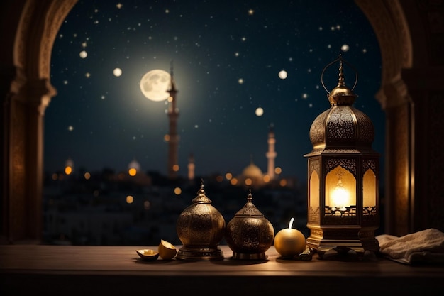 Progettazione dello sfondo del Ramadan per la festa musulmana Eid