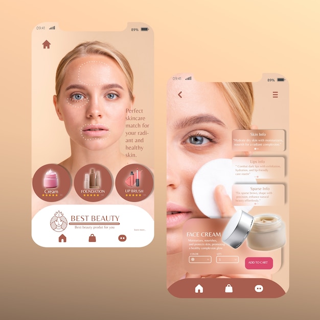 Progettazione di app di interazione per la bellezza phygital