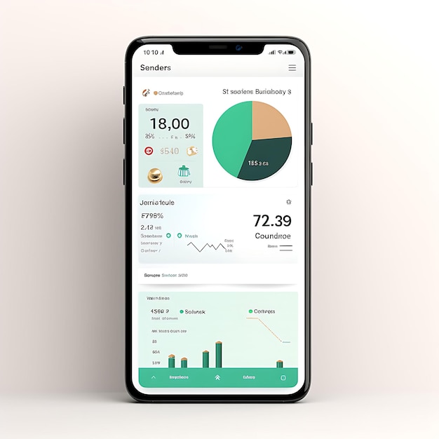 Progettazione di app mobili per il monitoraggio delle spese finanziarie Design dell'app elegante e minimalista Layout creativo