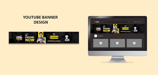 progettazione di barnner youtube