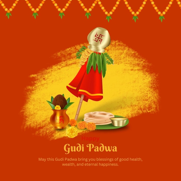 Progettazione di post su Instagram di Premium Gudi Padwa