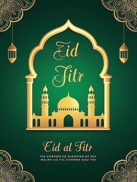 Progettazione di sfondo per poster di feste islamiche Ramadan Kareem Eid Mubarak Festa santa islamica AI Gen