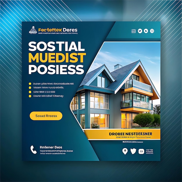 Progettazione di volantini per le attività immobiliari sociali