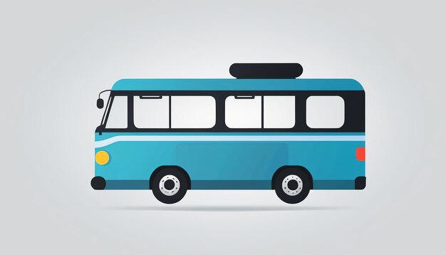 Progettazione grafica di un'icona di autobus Vector Art