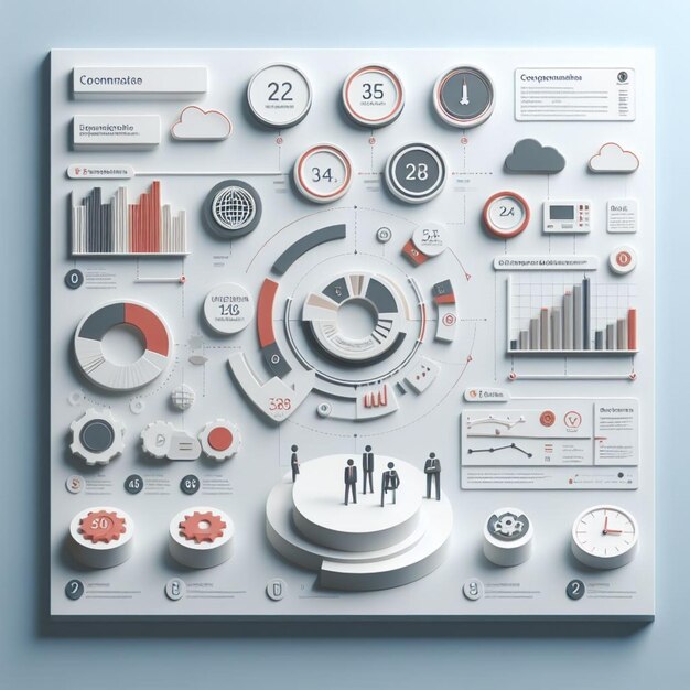 Progettazione infografica minimalista e semplice