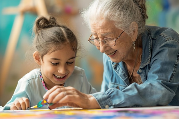 Progetti artistici di collaborazione tra nonni e nipoti, sia che si tratti di pittura o disegno C