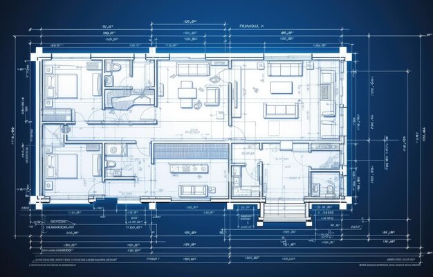 Progetto di interior design e piano architettonico della casa