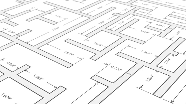 Progetto piano casa. Sfondo di disegno tecnico.