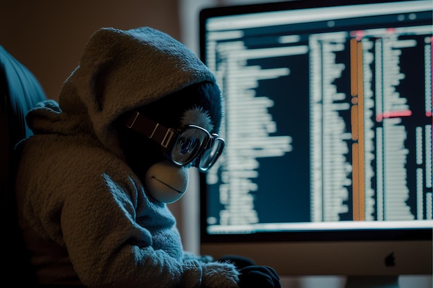 Programmatore moderno Programmatore scimmia Il concetto che chiunque può essere un programmatore Il programmatore animale fa il lavoro Generazione AI