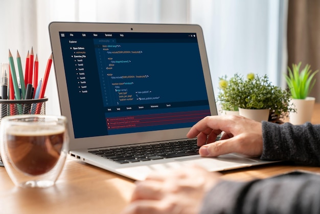 Programmazione dello sviluppo di software sullo schermo del computer per applicazioni di moda
