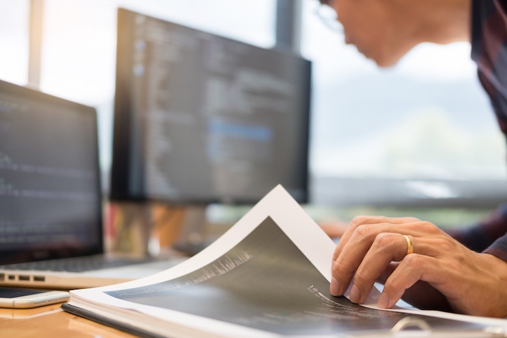 Photo programmer coding software development working project it 