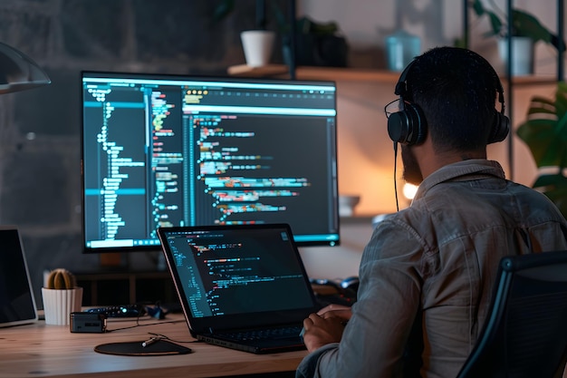 Programmieri che codificano di notte da casa
