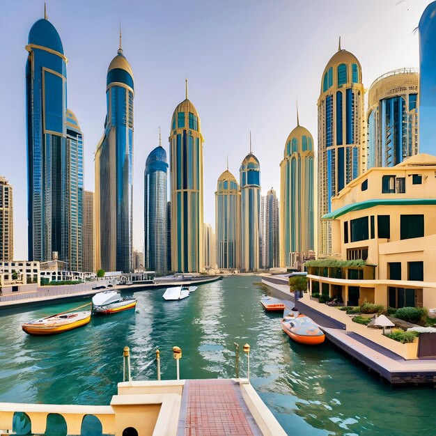 Promenade e canale a Dubai Marina