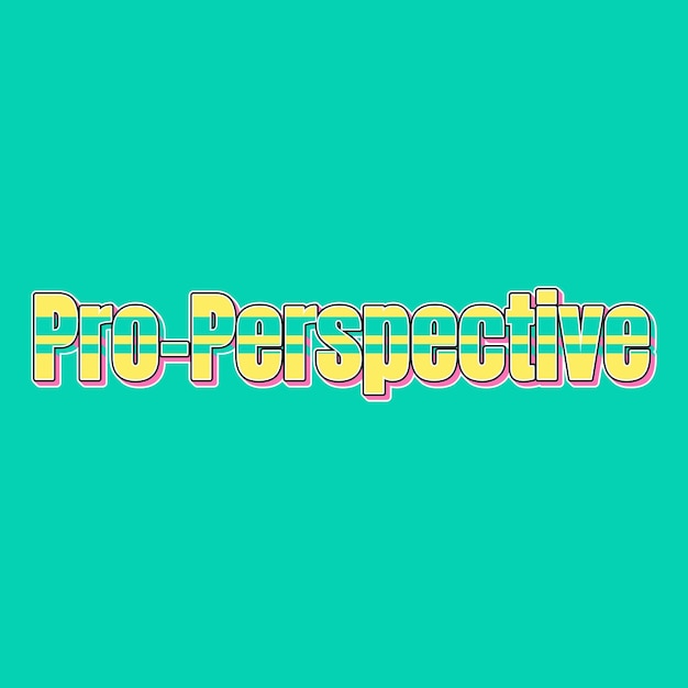 ProPerspective Typography Vintage 90s 3d design giallo rosa testo sfondo foto jpg