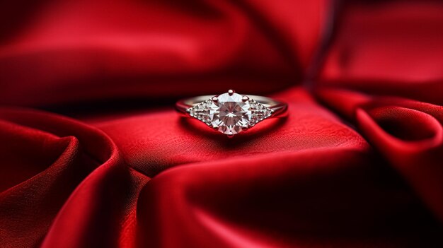 Proposta di gioielli e regalo per le vacanze anello di fidanzamento in diamante come simbolo di amore, romanticismo e impegno, affetto